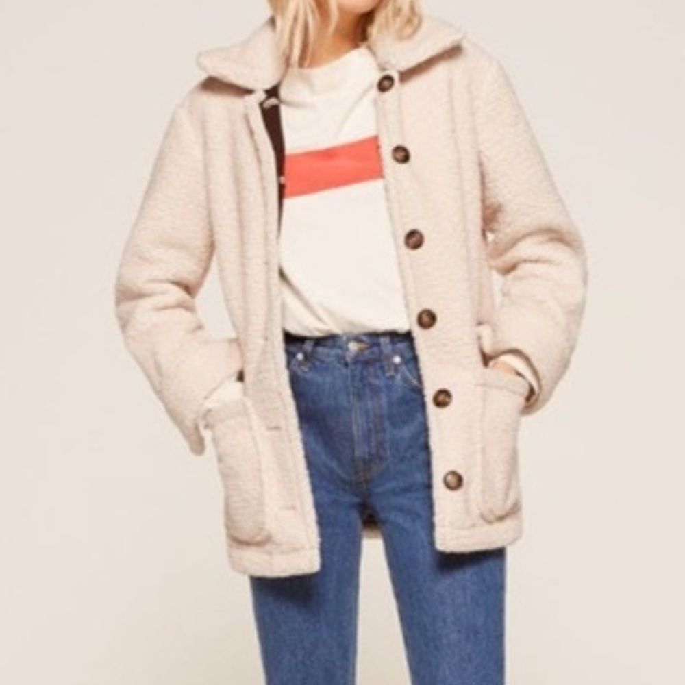 Reformation Polar Teddy Coat Size XS